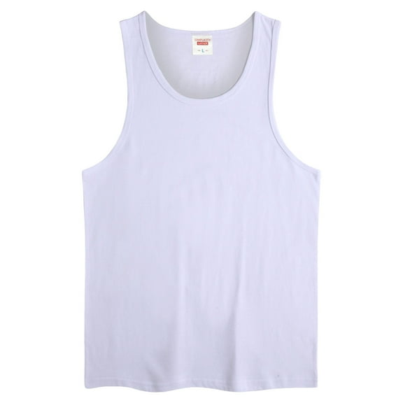 Zanarzt Toddler Tank Tops Boys Cotton Boys Tank Tops Casual Sleeveless Crewneck Athletic Tees Basic Undershirts White,12-18 Months