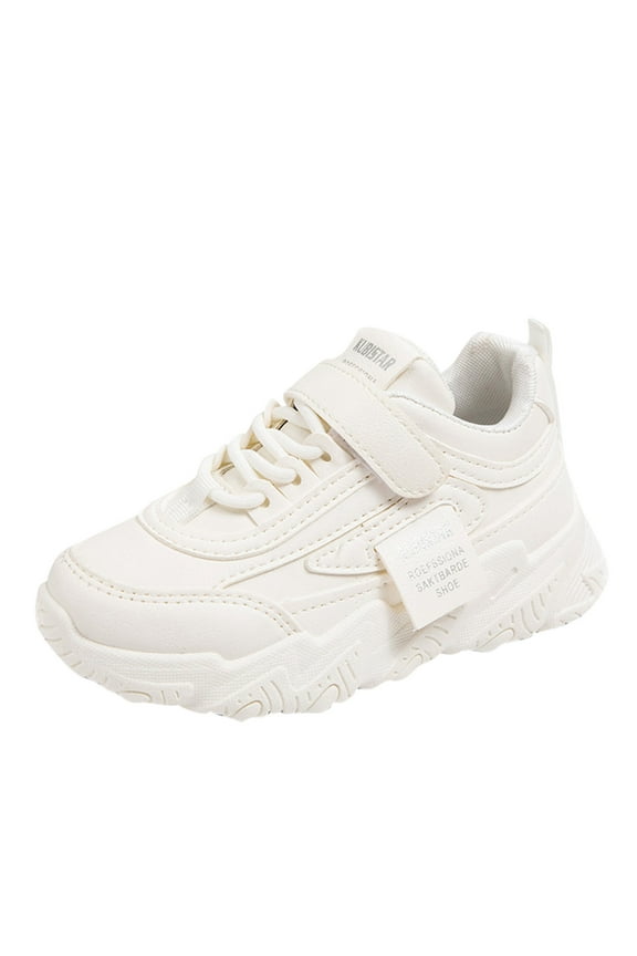 Toddler Tennis Shoes Girls Boys Girls Tennis Shoes Kids Lightweight Breathable Sneakers Running Athletic Shoes for Toddler/Little Kid/Big Kid White,US 4