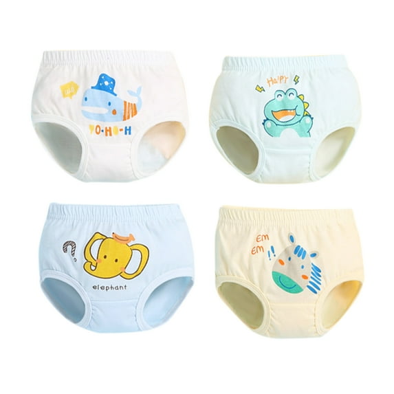 Zanarzt Toddler Underwear Little Girls' Cotton Panties Baby Toddler Soft Underwear Multipack Pack of 4 Blue,5-6 Years