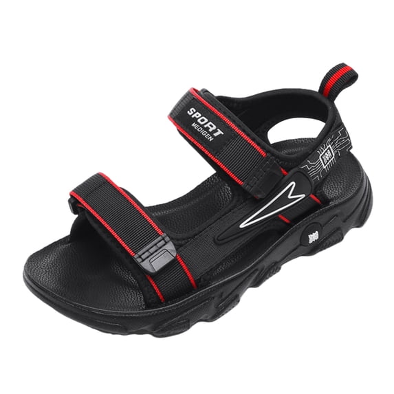 Zanarzt Toddler Water Sandals Boys Open Toe Boys Girls Sandals Summer Outdoor Athletic Kids Sport Water Shoes for Toddler/Little Kid Red,US 3