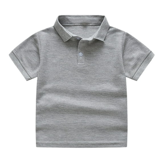 Zanarzt Toddlers and Boys Short Sleeve T Shirts Cotton Baby Boy Short Sleeve Shirt Cotton Cute Clothes for Baby Girls and Toddler Boys Short Sleeve Shirt Summer Clothes Solid Dark Gray,12-18 Months