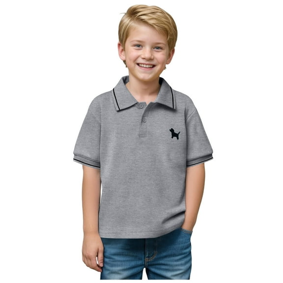 Zanarzt Toddlers and Boys' Short Sleeve T Shirts Cotton Baby and Toddler Boys' Everyday Short Sleeve Graphic T Shirts Back to School Clothes Grey,5-6 Years