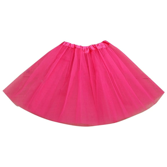 Zanarzt Toddlers Girls Sparkle Tulle Tutu Skirt Baby Girls Tutu Skirt Princess Fluffy Soft Tulle Ballet Birthday Party Pettiskirt Pink,2-8Years