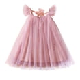 thumbnail image 1 of Zanarzt Tulle Dress Toddler Toddler Baby Dress Tulle Tutu Flower Girl Dresses Flower 1st Birthday Girl Outfit Pink,4-5 Years, 1 of 7