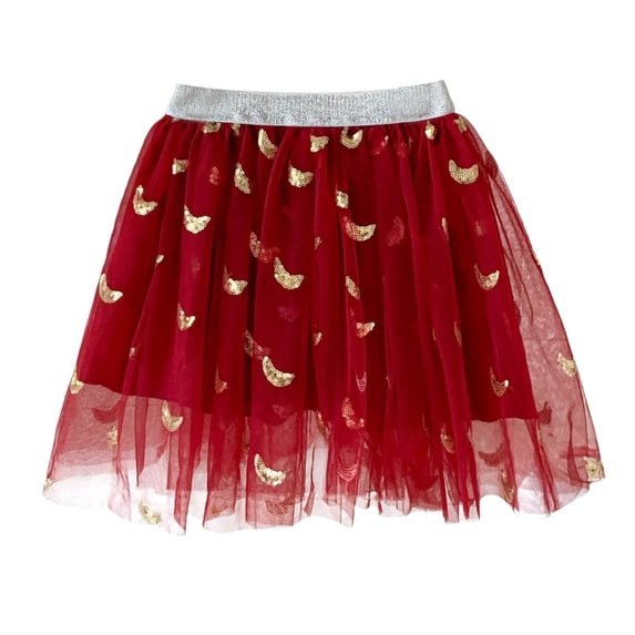 Zanarzt Tutu Toddler Sparkle Tutu for Toddler Girls Tulle Ballet Dance Skirt Princess Baby Kids Dress up Birthday Party Wine,5-6 Years