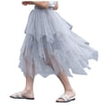 thumbnail image 1 of Zanarzt Tutu Toddler Tutu for Girls Skirt Layered Tulle Ballet Dance Princess Dress Birthday Outfit Grey,9-10 Years, 1 of 4