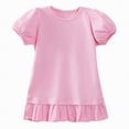 thumbnail image 1 of Zanarzt Tween Girls Trendy Clothes Girls Ruffle Puff Sleeve T Shirts Summer Short Sleeve Casual Cute Crewneck Tops Tees 5-6 Years,Pink, 1 of 7