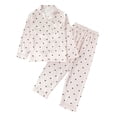thumbnail image 1 of Zanarzt Valentines Day Pjs Girl Pajamas Set Long Sleeve Button Down Sleepwear Nightwear Soft Pjs Sets Beige,11-12 Years, 1 of 3