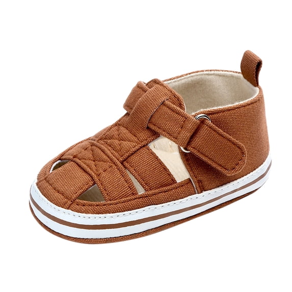 Zanarzt Water Shoes Toddler Boy Baby Boys Sandals Summer Closed-Toe Anti Slip Premium Rubber Sole Toddler First Walkers Shoes Coffee,US 4.5