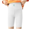 thumbnail image 1 of Zanarzt Yoga Shorts Girls' Spandex Shorts for Athletic Wear for Gym, Dance, Yoga, Volleyball Bike Riding White,14-16 Years, 1 of 8