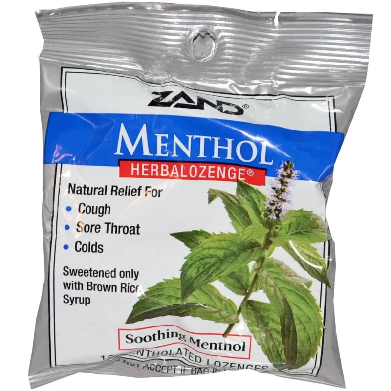 Zand Immunity Menthol HerbaLozenge Cough Drops | Peppermint, Eucalyptus, Herb Blend | No Corn Syrup