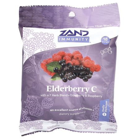 Zand Elderberry C, Elderberry & Raspberry, 18 Lozenges