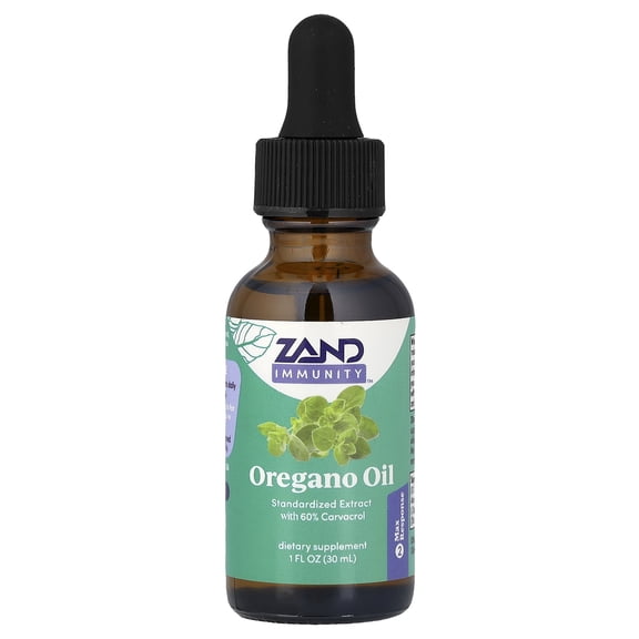 Zand Oregano Oil Immune Support Formula | Standardized to Contain 60% Carvacrol | Topical & Internal Use, 1oz, 274 Servings