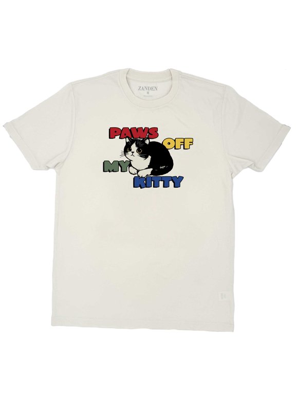 Paws Off Tee, White, Small