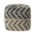 thumbnail image 1 of Bonnie Boho Wool and Cotton Large Ottoman Pouf, 1 of 7