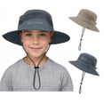 thumbnail image 1 of Zando 2 Pcs Kids Sun Hats Outdoor Wide Brim Fishing Hat for Kids Sun Protection Kids Bucket Hat for Camping Hiking, 1 of 7