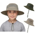 thumbnail image 1 of Zando 2 Pcs Kids Sun Hats Outdoor Wide Brim Fishing Hat for Kids Sun Protection Kids Bucket Hat for Camping Hiking, 1 of 7