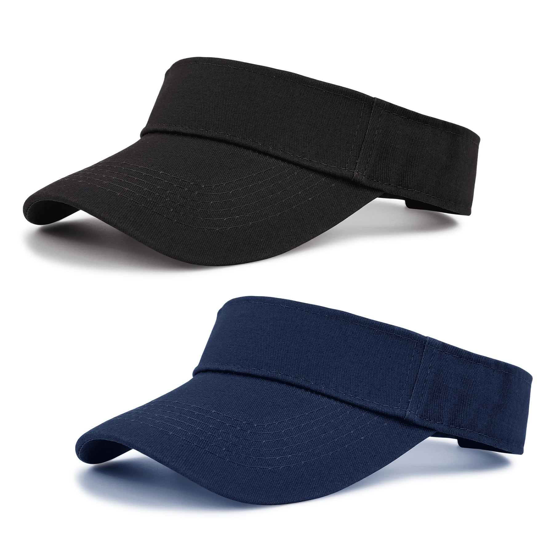 Zando 2 Pieces Sun Visors for Women Athletic Mens Visor Hats for Sports