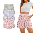 thumbnail image 1 of Zando 3 Pack Plus Size Pajama Shorts Women Utra-Soft Comfy Sleep Pants Elastic Waist Pajama Bottoms Sleepwear 2XL, 1 of 8