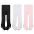 Zando 3 Pairs NonSlip Plain Baby Stockings Soft Cotton Girls Pantyhose