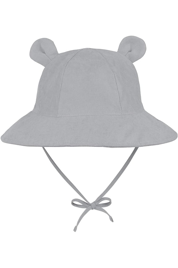 Baby Girl Sun Hat Sun Protection Baby Boy Sun Hat Cute Sun Hat for Baby Summer Beach Toddler Sun Hat Light Grey 12-24Months