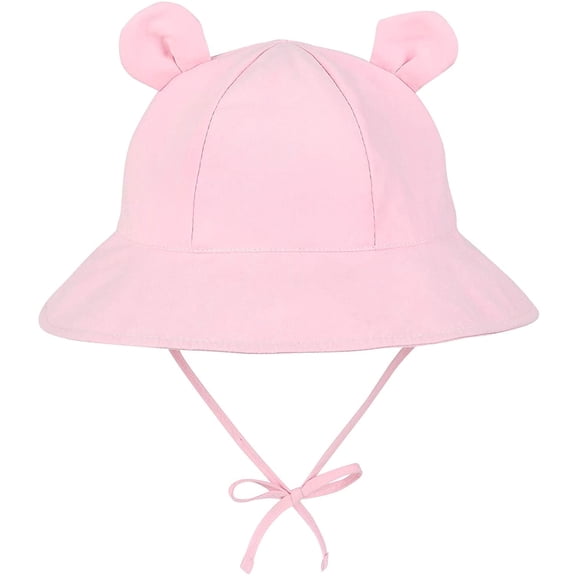 Zando Baby Girl Sun Hat Sun Protection Baby Boy Sun Hat Cute Sun Hat for Baby Summer Beach Toddler Sun Hat Light Pink 0-6Months