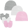 thumbnail image 1 of Zando Baby Hat Mittens Newborn Hats for Boys Baby Hats 0-6 Months Winter Beanie Caps 3 Pack 2 0-6 Months, 1 of 4