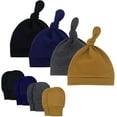 thumbnail image 1 of Zando Baby Hat Mittens Newborn Hats for Boys Baby Hats 0-6 Months Winter Beanie Caps 3 Pack 2 0-6 Months, 1 of 7
