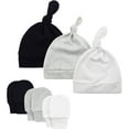 thumbnail image 1 of Zando Baby Hat Mittens Newborn Hats for Boys Baby Hats 0-6 Months Winter Beanie Caps 3 Pack 2 0-6 Months, 1 of 7