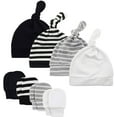 thumbnail image 1 of Zando Baby Hat Mittens Newborn Hats for Boys Baby Hats 0-6 Months Winter Beanie Caps 4 Pack 2 0-6 Months, 1 of 7