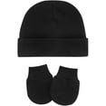 thumbnail image 1 of Zando Baby Hat Mittens Newborn Hats for Boys Baby Hats 0-6 Months Winter Beanie Caps Black 0-6 Months, 1 of 4