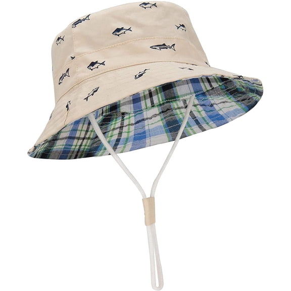 Zando Baby Sun Hat Beach Toddler Hats Cute UPF 50+ Wide Brim Summer Baby Bucket for Boy Girls Hats Beige S