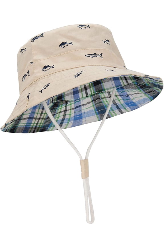 Baby Sun Hat Beach Toddler Hats Cute UPF 50+ Wide Brim Summer Baby Bucket for Boy Girls Hats Beige S