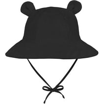Zando Baby Toddler Sun Bucket Hats Wide Brim Beach Hats Infants Girls Cap Sun Protection Summer Kid Hat Black S