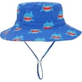 thumbnail image 1 of Zando Beach Baby Sun Hat UPF 50+ Sun Protection Wide Brim Summer Baby Boy Bucket Hats Cute Toddler Sun Hats for Boy Blue Shark S, 1 of 7