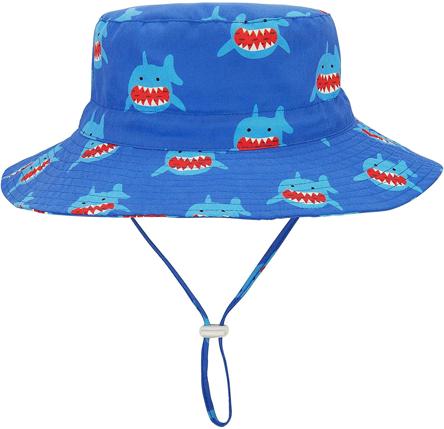 Zando Beach Baby Sun Hat UPF 50+ Sun Protection Wide Brim Summer Baby Boy  Bucket Hats Cute Toddler Sun Hats for Boy Blue Shark XL
