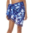 thumbnail image 1 of Zando Beach Cover Up Women Bikini Cover Ups Skirts with Tassels Swim Coverup for Women Swimsuit Wrap Blue Tie-Dye, 1 of 4