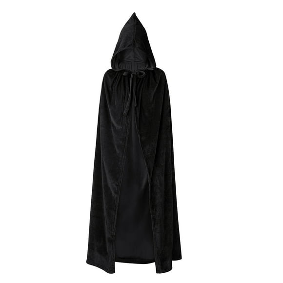 Zando Black Cloak with Hood Kids Hooded Cloak Cape Velvet Cloak Cape with Hooded for Party 100 cm