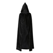 Zando Black Cloak with Hood Kids Hooded Cloak Cape Velvet Cloak Cape with Hooded for Party 100 cm