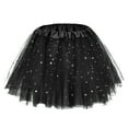 thumbnail image 1 of Zando Black Tutu Skirt for Girls Layered Stars Sequins Tutu Dress Sparkle Princess Ballet Skirt 2T - 8T, 1 of 3