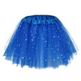 thumbnail image 1 of Zando Blue Tutu Skirt for Girls Layered Stars Sequins Tutu Dress Sparkle Princess Ballet Skirt 2T - 8T, 1 of 3