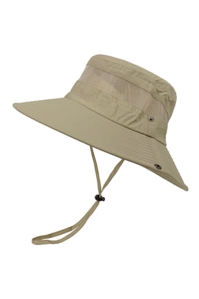 Sun Hat for Men Women Wide Brim Fishing Hats Packable Bucket Hat for Summer Climbing Outdoor Activies Khaki
