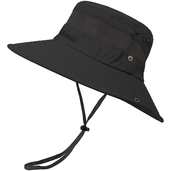 Zando Breathable Wide Brim Boonie Hat Outdoor Waterproof UPF 50  Sun Protection Mesh Safari Sun hat for Travel Fishing
