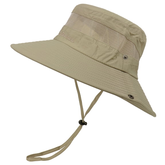 Zando Breathable Wide Brim Boonie Hat Outdoor Waterproof UPF 50  Sun Protection Mesh Safari Sun hat for Travel Fishing