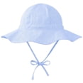 thumbnail image 1 of Zando Cotton Baby Sun Hat Breathable Wide Brim Infant Toddler Sun Hat Baby Boy Girl Sun Hat Summer Hat Sun Protection Blue 3-6 Months, 1 of 8