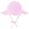 thumbnail image 1 of Zando Cotton Baby Sun Hat Breathable Wide Brim Infant Toddler Sun Hat Baby Boy Girl Sun Hat Summer Hat Sun Protection Pink 12-24 Months, 1 of 8