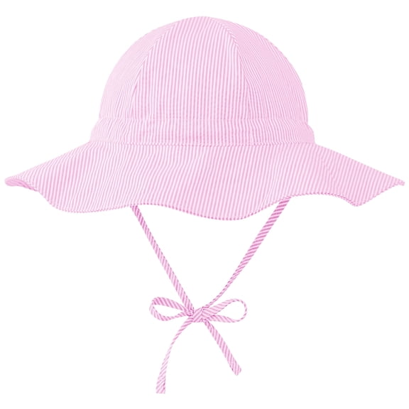 Zando Cotton Baby Sun Hat Breathable Wide Brim Infant Toddler Sun Hat Baby Boy Girl Sun Hat Summer Hat Sun Protection Pink 3-6 Months