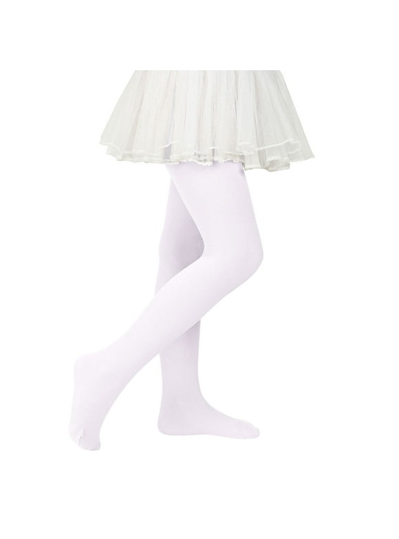 Zando Dance Ballet Tights for Toddler Girls White Baby Girls Tights Ballet Stockings M