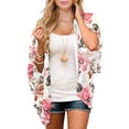 thumbnail image 1 of Zando Floral Kimono Cardigans for Women Open Front Kimono Cover ups Loose Beach Coverups Floral White XL, 1 of 4