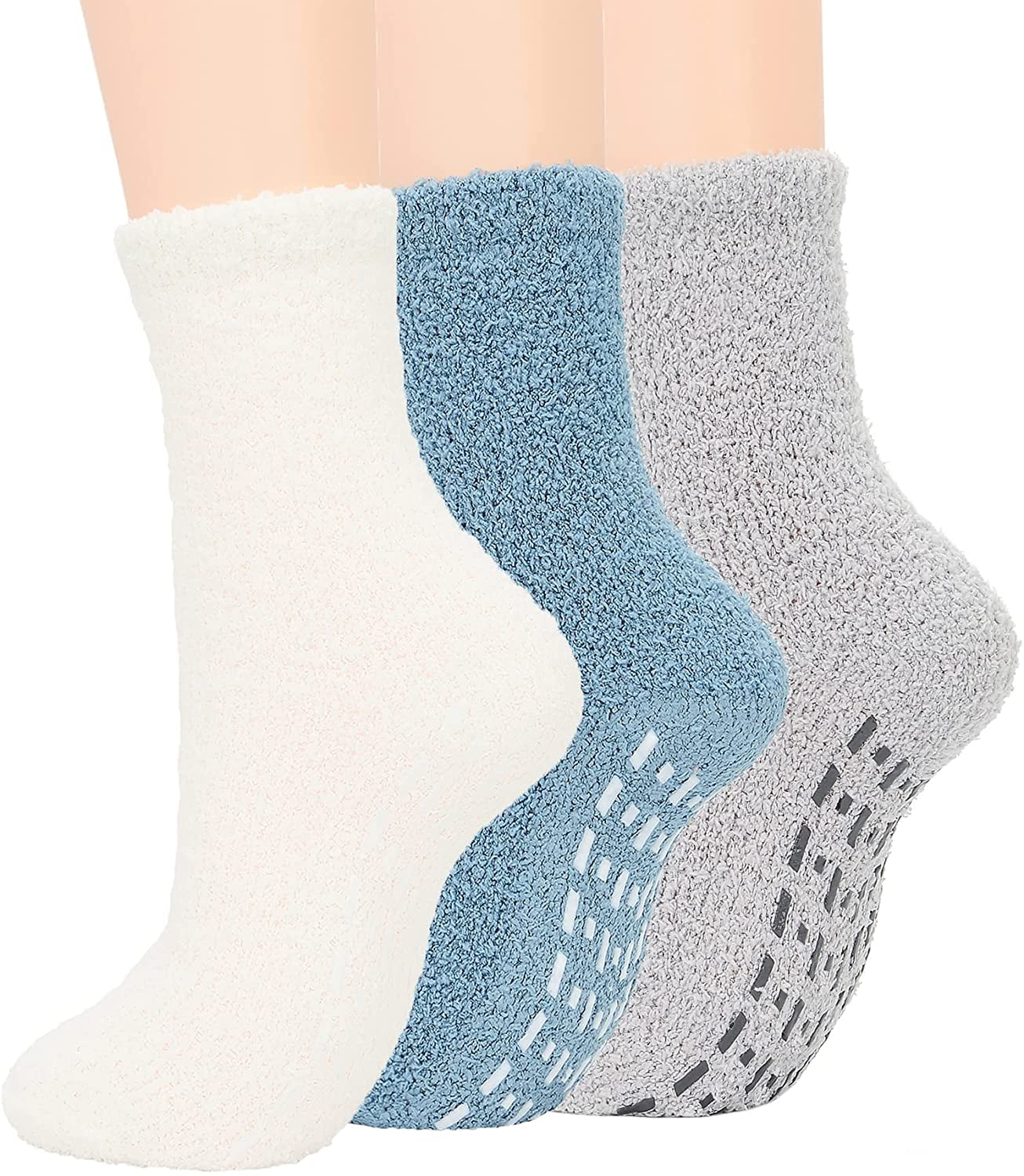 BSWAJIOJIO Fuzzy Grip Socks Socks With Grippers For Women Cozy